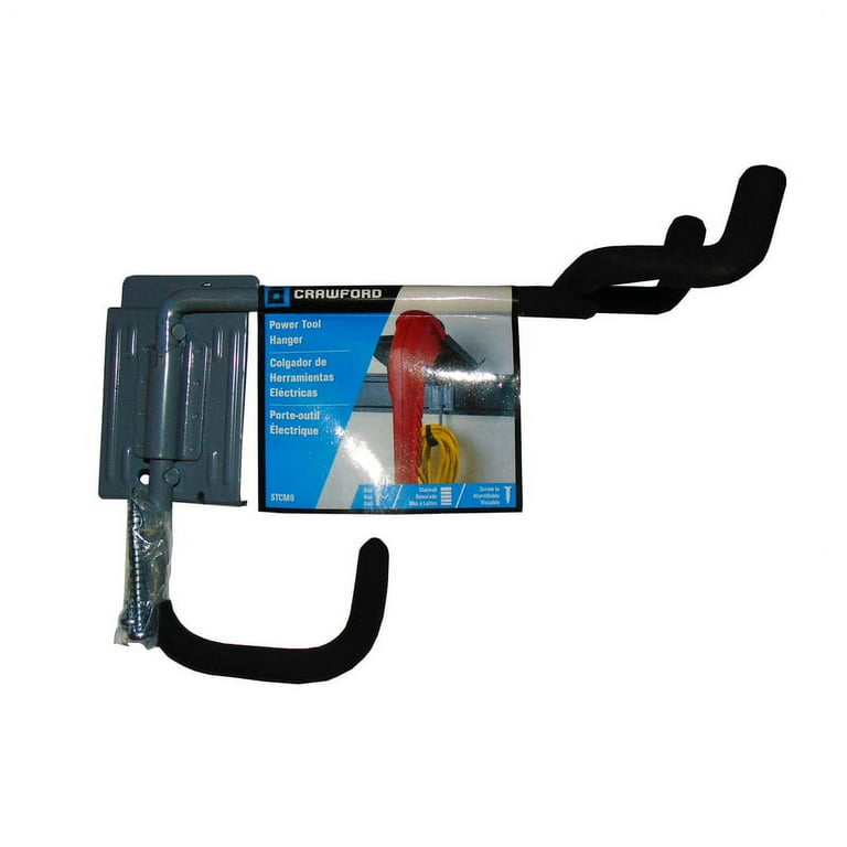 Crawford Duramount 9.85 in. L Powder Coated Black/Silver Steel Power Tool Hanger Holder 25 lb. cap. Crawford Duramount 9.85 in. L Powder Coated Black/Silver Steel Power Tool Hanger Holder 25 lb. cap.