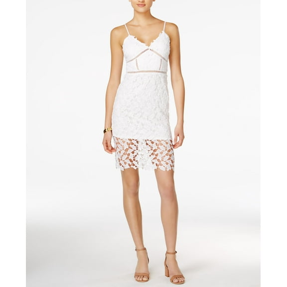 Bar III Lace Dress Washed White M