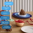 thumbnail image 5 of DANMARK LYNGBY Color 11.2 in. Oval Serving Dish, Elegant Porcelain Platter for Stylish Food Presentation - Medium, Durable, & Dishwasher Safe, Serving Platter for Any Dining Occasion (Blue), 5 of 8