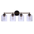thumbnail image 6 of Coppa 4 - Light Flat Black And Satin Brass Brass Traditional Incandescent Glass And Steel Wall Sconce, 6 of 7