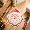 thumbnail image 6 of Santa Claus Shape Bath Rug, Shaggy Soft and Absorbent Bath Rug, Non-Slip Thick Plush Machine Washable Dry Bath Mats for Bathroom, Living Room, Tub and Shower Home Decor, 31.49 x 19.68 Inch, 6 of 7
