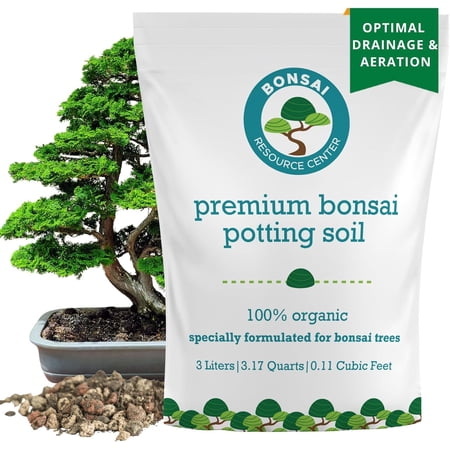 Bonsai Soil Mix, Ready to Use - Bonsai Potting Soil - Great Drainage, Soil - Soil Can Also Be Used for Succulent, Cactus, Money Tree - Akadama Soil - Pumice for Plants