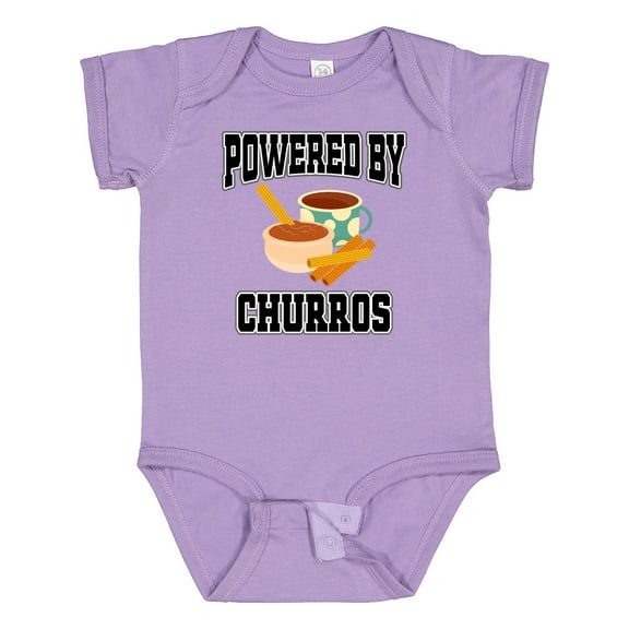 Inktastic Powered by Churros and Chocolate Boys or Girls Baby Bodysuit