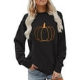 thumbnail image 2 of Halloween Thanksgiving Pumpkin Graphic Sweatshirts for Women Fall Winter Long Sleeve Crewneck Sweatshirt Pullover Tops, 2 of 5