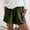 Army Green, variant on Women's Solid Color Linen Shorts Casual Elastic Waistband With Pockets Womens Jean Shorts for Summer Womens Linen Shorts Shiny Shorts for Women Cop Women Shorts Jumpsuit Shorts for Women Sequin Shorts
