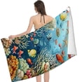 thumbnail image 2 of PHYHOO Cartoon Ocean Fish Sand Free Microfiber Beach Towel Lightweight Oversized Quick Dry for Kids &amp; Adults for Swimming, Pool, Camping, Yoga, Traveling Essentials 30x60in, 2 of 8
