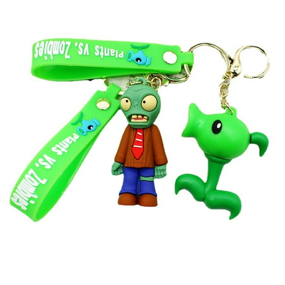 Plants vs. Zombies Car Key Chain, Keychains Ring Key Fob Decoration Accessories For Kids Birthday Gift