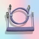 thumbnail image 4 of Cable USB C en espiral para teclado de juegos, cable de teclado mecánico de doble funda con metal desmontable de 1,5 m, cable USB-C a USB-A para teclado., 4 of 6
