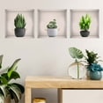 thumbnail image 4 of TIELUTT Window Green Potted Flowers Triptych Wall Sticker for Living Room Solar System Ceiling Stickers Fathead Wall Decals for Girls Wall for Bedroom Name Wall Decal Kids Room Decals, 4 of 7