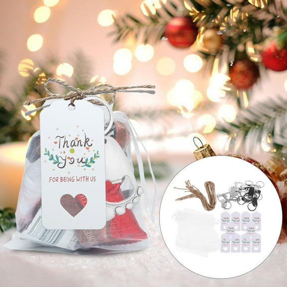 Masteelf Baby Shower Favors with Silver Footprint Keychain Bottle Openers Thank Tags and Portable Bags for Decor