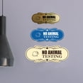 thumbnail image 2 of Designer No Animal Testing Sign (Blue) - Large, 2 of 5