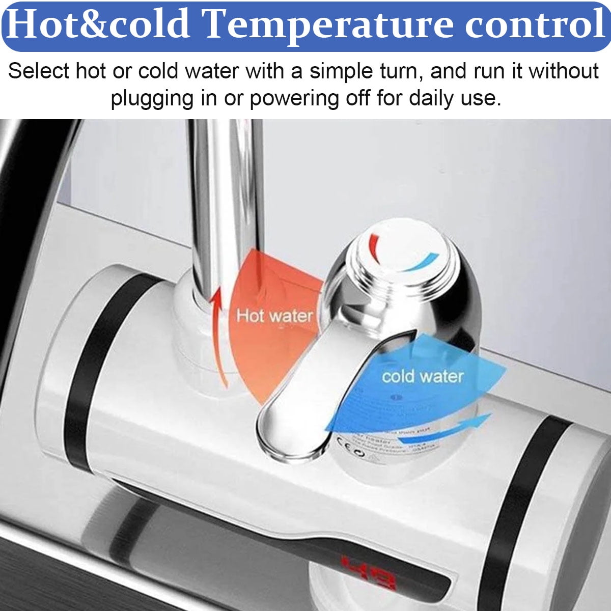 110V Electric Instant Tankless Water Heater - Fast Heating Faucet for Kitchen and Bathroom,Bottom Inflow Model with Integrated Shower Set