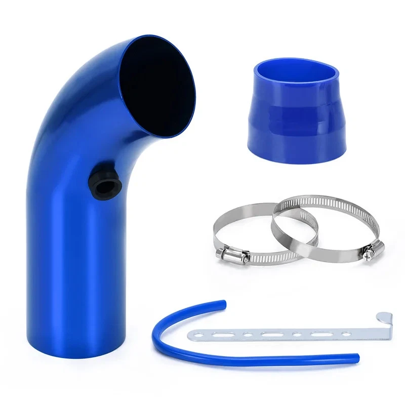 Car Cold Air Intake Filter Induction Kit 3" Pipe Aluminum Power Flow Hose System  Easy Installation for Racing & Daily Driving