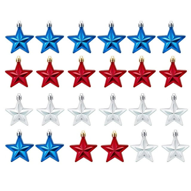 Estrellas Colgantes Adornos De Árbol Del 4 De Julio Decoraciones Del Día De La Independencia Para La Fiesta En El Hogar Interior Al Aire Libre Methold HA039803-04