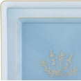 thumbnail image 5 of Combo Set 7.75 inch Salad Plates & 10.75" inch Square Plastic Plates Heavy Duty Hanukkah Dinner Plates with Blue Gold Chanukah Design Hanukkah Party Disposable China Like Plastic Dessert Plate (128), 5 of 6
