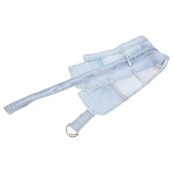 OFFIGAM Sky Denim Corset Waistband for Dress Decoration, Stylish Waist Accessory for Women