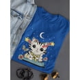 thumbnail image 3 of Cute Sweet Cat W Nature Shaped T-Shirt Women -Image by Shutterstock, Female 3X-Large, 3 of 4