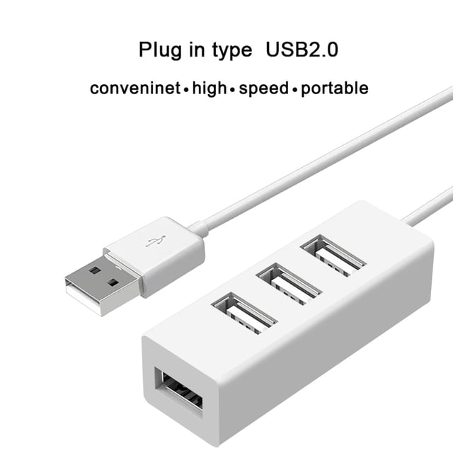 MesaSe Usb Hub 2.0 Multi Usb Splitter Usb 2.0 Hub 4 Port Multiple Expander Multi Splitter High Speed for Pc Computer Accessories