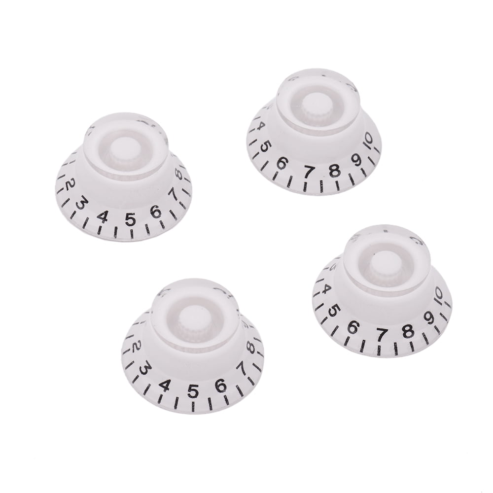 BQLZR 3 Pack Transparent Abalon Top Hat Tone Volume Control Knobs for Electric Guitar 