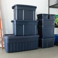 thumbnail image 6 of Rubbermaid 10 Gallon Stackable Storage Container, Dark Indigo (12 Pack), 6 of 8