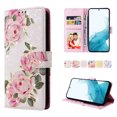 thumbnail image 1 of Compatible avec Samsung Galaxy S23 FE 5G Étui Rétro Fleur Dorée Cuir PU Portefeuille Blocage RFID, 1 of 5