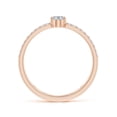 thumbnail image 2 of ANGARA Natural 0.43 Ct. Diamond Classic Stackable Ring in 14K Rose Gold for Women (Ring Size: 3.5), 2 of 9