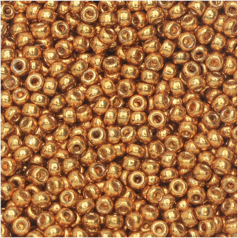 Miyuki Round Seed Beads, 11/0 Size, 100 Gram, Duracoat Galvanized