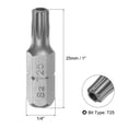 thumbnail image 2 of Puntas Torx de 1/4  Pulgada con Vástago Hexagonal de 25 MM de Longitud destornillador Magnético Punta de destornillador T25 de Acero de Aleación S2 25 Uds, 2 of 5