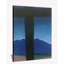 Georgia Keeffe Paintings Enlarged Flowers Wall Art Black Cross Framed Canvas Art