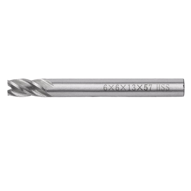 2 Fresas de Extreme HSS de 0.236 in, 4 Flautas para Fresadora, Herramienta CNC de Corte de Metal, Dureza, Filo Afilado, Hierro, Cobre Con Aluminio y Plástico