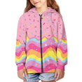 thumbnail image 3 of Chririnla Rainbow Star Ice Cream Teen Girls Casual Hoodie Long Sleeve Soft with Pockets Loose Comfy Pullover for Daily Wear Size 13-14, 3 of 7