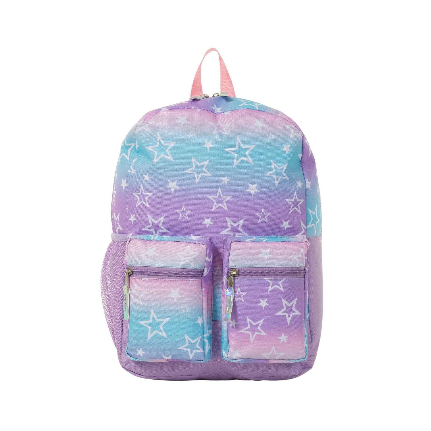 Jetstream Twin-Pocket Backpack, Purple Blue & Stars