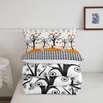 thumbnail image 4 of Pumpkin Fall Comforter Set,Bedroom Wooden Cottage Decor,Black White Plaid Bedding Set,Autumn Harvest Maple Down Comforter,Rustic Farmhouse Duvet Insert, 4 of 6