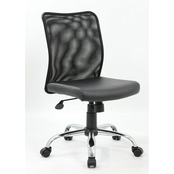 Boss Office Products Budget Mesh Back Swivel Task Chair in Black