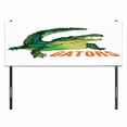 thumbnail image 3 of Reptile Headboard, Grumpy Alligator Has a Word Gator Crocodile Humor Wild Life Safari Aquatic, Upholstered Decorative Metal Bed Headboard with Memory Foam, Full Size, Green Orange White, by Ambesonne, 3 of 4
