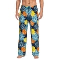 thumbnail image 2 of Kdxio Sunflowers Print Men's Sleep Pajama Pant Lounge Pants with Pockets, 2 of 8