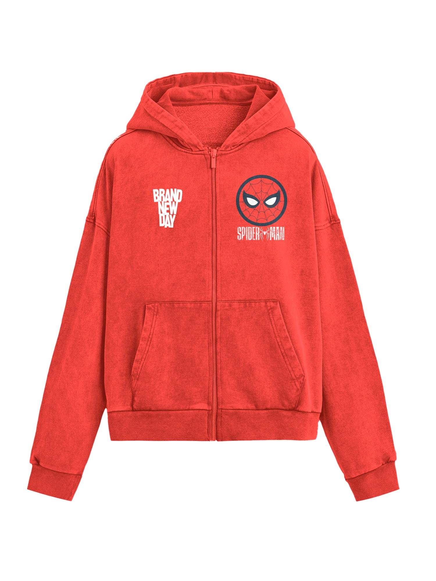 Spider-Man Men's and Big Men's Zip Up Graphic Hoodie, Sizes S-3XL