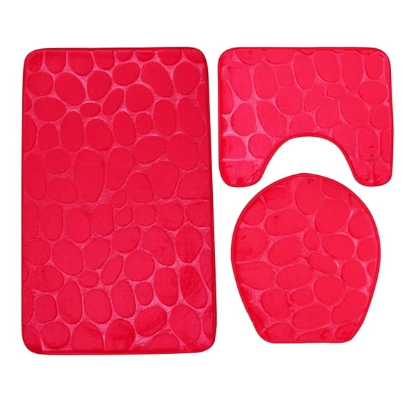Back To School!Bathroom Rug Sets with Toilet Cover,3 Piece Rug Sets for The Living Room,Super Soft Non Slip Bathtub Carpet and Absorbent Bath Mat, Bathroom Carpet, Plush Bath Mat for Bathroom