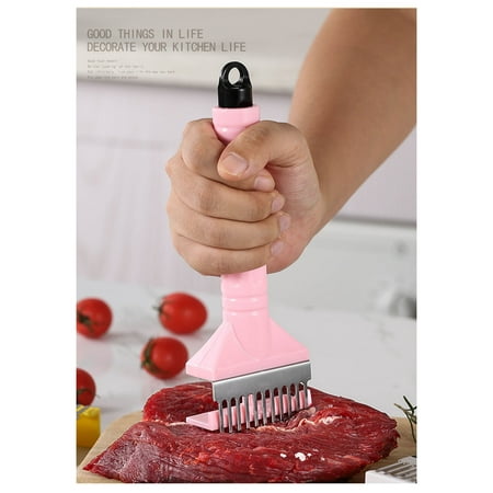 

Ycolew Meat Tenderizer Tool with Ultra Sharp Stainless Steel Needle Blades Meat Tenderizer Tool Profession Kitchen Gadgets Jacquard for Tenderizing and Cooking BBQ Marinade Steak Beef and Poultry