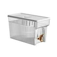 thumbnail image 2 of Hervidor de agua fría con grifo, dispensador de agua con filtro de PET de 3L para refrigerador, recipiente para bebidas para fiestas en casa, color blanco, 2 of 12