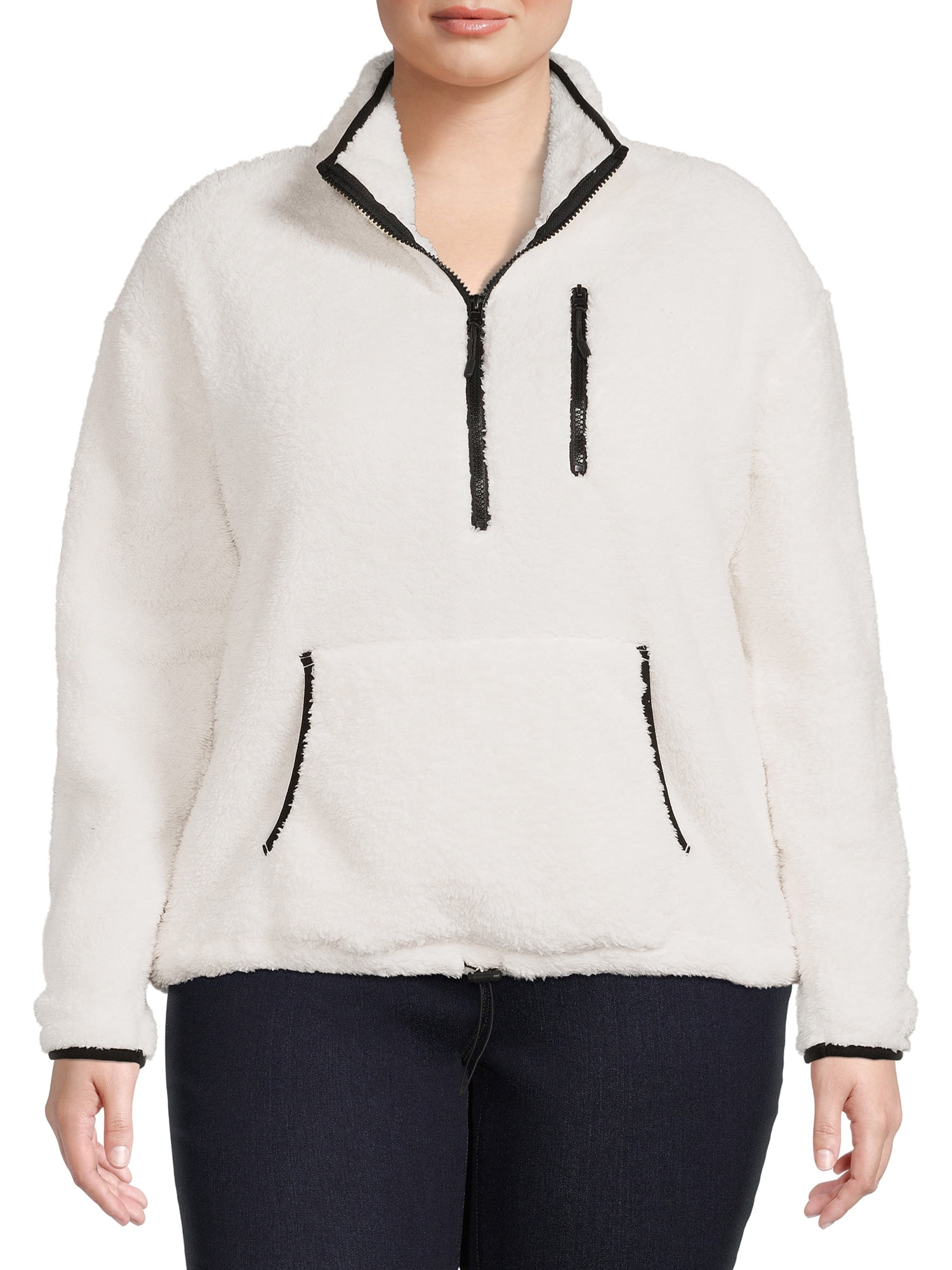 Size Plush Half Zip Pullover - Walmart 