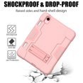 thumbnail image 3 of Dteck Case for Apple iPad mini 6th Generation 2021 8.3-inch,Shockproof Rubber 3-layer Protection Heavy Duty Armor Hybrid Drop-Proof Kickstand Protector Cover for iPad mini 6,Rosegold, 3 of 7