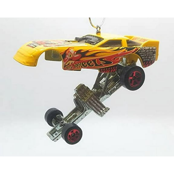 Christmas Ornament for Ford Probe Funny Car Yellow Red