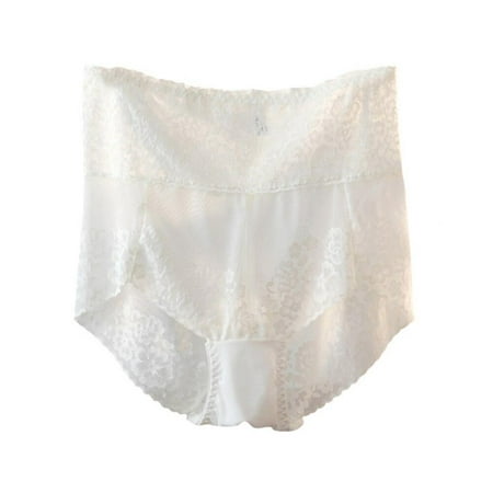 

Final Clear Out! Womens Sexy Lace Underwear Cotton Crotch Panties High Waisted Floral Lace Brief Tulle Underpants