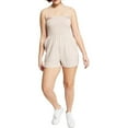 thumbnail image 5 of Bar III Womens Tie Neck Terry Cloth Romper Watermelon Punch S, 5 of 6