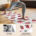 thumbnail image 4 of Strawberry Plants Fruit Watercolor Hot Yoga Mat Towel Non Slip for Hot Yoga - Quick-Drying Yoga Mat Cover with 4 Corner Pockets with Travel Bag - Hot Yoga Towel Non Slip 74"x26", 4 of 6