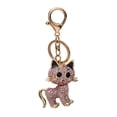 thumbnail image 5 of Mightlink Cartoon Cat Pendant Keychain Sparkling Colorful Inlaid Car Keyring Backpack Bag Charm Keychain, 5 of 7
