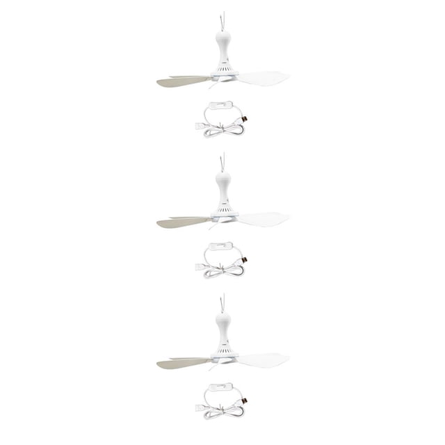 Billuyoard Ventilador de techo eléctrico, ventiladores colgantes, silencioso, alimentado por USB, bajo voltaje, doble uso, pequeña tienda de Type1 NO1
