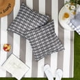 thumbnail image 2 of Black Ikat Outdoor Pillow Cover 18x18 (Set of 2), 2 of 3