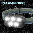 thumbnail image 3 of Jinsinto Rechargeable Headlamp with 5 Lights and 6 Modes, Waterproof 6000L LED Hands-Free Light, Super Bright Rechargeable LED Running Headlamp [Energy Class A+++], 3 of 5